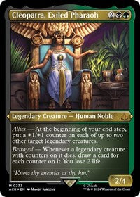 Magic: The Gathering Single - Universes Beyond: Assassin's Creed - Cleopatra, Exiled Pharaoh (Foil Etched) - Mythic/0233 - Lightly Played