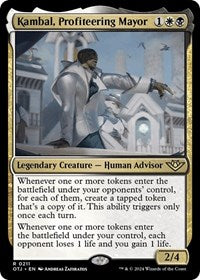 Magic: The Gathering Single - Outlaws of Thunder Junction - Kambal, Profiteering Mayor - FOIL Rare/0211 Lightly Played