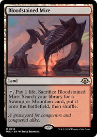 Magic: The Gathering Single - Modern Horizons 3 - Bloodstained Mire - FOIL Rare/0216 - Lightly Played