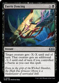 Magic: The Gathering Single - Wilds of Eldraine - Faerie Fencing - FOIL Uncommon/0090 Lightly Played