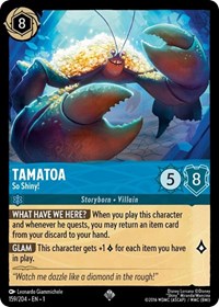 Disney Lorcana Single - First Chapter - Tamatoa, So Shiny!- Super Rare/159 Lightly Played