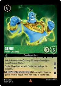 Disney Lorcana Single - First Chapter - Genie, Powers Unleashed - Rare/076 Lightly Played