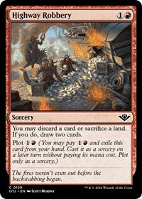 Magic: The Gathering Single - Outlaws of Thunder Junction - Highway Robbery - FOIL Common/0129 Lightly Played