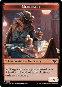 Magic: The Gathering Single - Outlaws of Thunder Junction - Mercenary // Bird Double-Sided Token - FOIL Token/0010-0007 Lightly Played