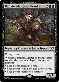 Magic: The Gathering Single - Commander Masters - Rankle, Master of Pranks - FOIL Rare/0180 - Lightly Played