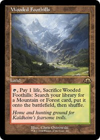 Magic: The Gathering Single - Modern Horizons 3 - Wooded Foothills (Retro Frame) - FOIL Rare/0441 - Lightly Played