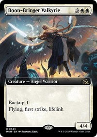 Magic: The Gathering Single - March of the Machine - Boon-Bringer Valkyrie (Extended Art) - Rare/0343 - Lightly Played