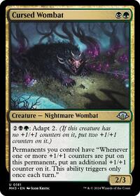 Magic: The Gathering Single - Modern Horizons 3 - Cursed Wombat - FOIL Uncommon/0181 - Lightly Played