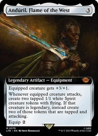 Magic: The Gathering Single - Universes Beyond: The Lord of the Rings: Tales of Middle-earth - Anduril, Flame of the West (Extended Art) - Mythic/0375 - Lightly Played