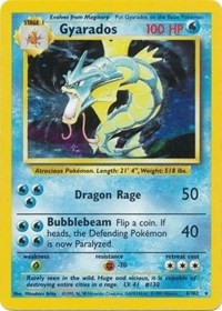 Pokemon Singles - Base Set - Gyarados - Holo Rare/006 - Lightly Played