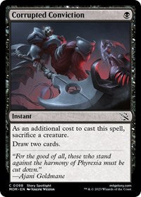 Magic: The Gathering Single - March of the Machine - Corrupted Conviction (Foil) - Common/0098 - Lightly Played