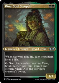 Magic: The Gathering Single - March of the Machine: Multiverse Legends - Dina, Soul Steeper (Foil Etched) - Uncommon/0102 - Lightly Played