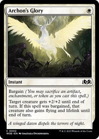 Magic: The Gathering Single - Wilds of Eldraine - Archon's Glory - FOIL Common/0002 Lightly Played