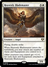 Magic: The Gathering Single - Commander Masters - Heavenly Blademaster - FOIL Rare/0028 - Lightly Played