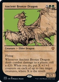 Magic: The Gathering Single - Commander Legends: Battle for Baldur's Gate - Ancient Bronze Dragon (Showcase) - FOIL Mythic/406 - Lightly Played