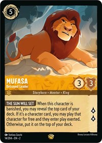 Disney Lorcana Single - Rise of The Floodborn - Mufasa - Betrayed Leader - Legendary/014 Lightly Played