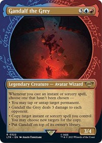 Magic: The Gathering Single - Universes Beyond: The Lord of the Rings: Tales of Middle-earth - Gandalf the Grey (Showcase) (Foil) - Rare/0322 - Lightly Played