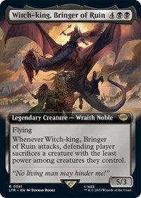 Magic: The Gathering Single - Universes Beyond: The Lord of the Rings: Tales of Middle-earth - Witch-king, Bringer of Ruin (Extended Art) - Rare/0391 - Lightly Played