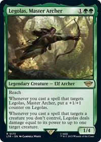Magic: The Gathering Single - Universes Beyond: The Lord of the Rings: Tales of Middle-earth - Legolas, Master Archer (Foil) - Rare/0173 - Lightly Played
