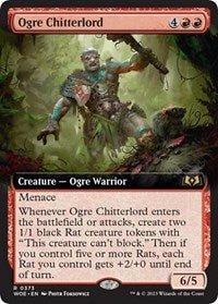 Magic: The Gathering Single - Wilds of Eldraine - Ogre Chitterlord (Extended Art) - Rare/0373 Lightly Played