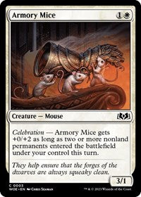 Magic: The Gathering Single - Wilds of Eldraine - Armory Mice - FOIL Common/0003 Lightly Played