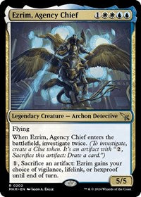 Magic: The Gathering Single - Murders at Karlov Manor - Ezrim, Agency Chief - FOIL Rare/0202 Lightly Played