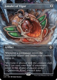 Magic: The Gathering Single - Commander: The Lost Caverns of Ixalan - Amulet of Vigor (Borderless) (Foil) - Rare/0103 Lightly Played