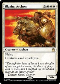 Magic: The Gathering Single - Ravnica Remastered - Blazing Archon (Foil) - Rare/0008 Lightly Played