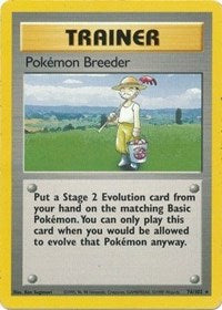 Pokemon Singles - Base Set - Pokemon Breeder - Rare/076 - Moderately Played