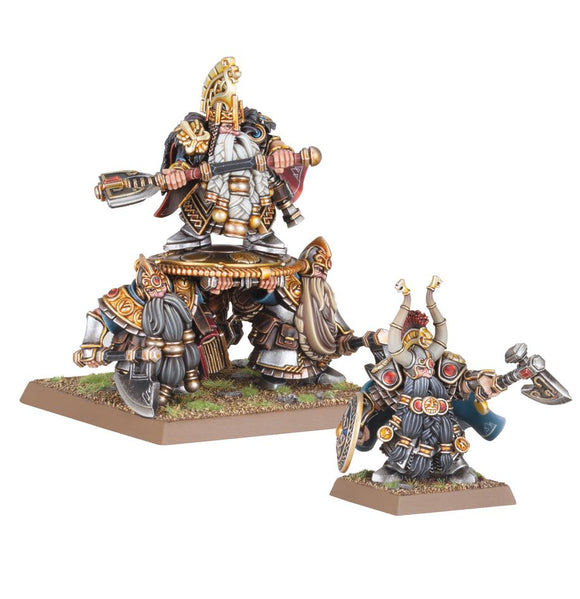 Warhammer -The Old World - Dwarf Lord with Shieldbearers