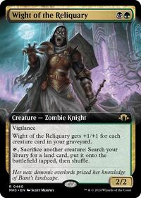 Magic: The Gathering Single - Modern Horizons 3 - Wight of the Reliquary (Extended Art) - FOIL Rare/0460 - Lightly Played