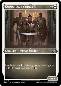 Magic: The Gathering Single - March of the Machine: The Aftermath - Coppercoat Vanguard (Foil Etched) - Uncommon/0101 - Lightly Played