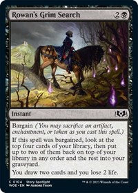 Magic: The Gathering Single - Wilds of Eldraine - Rowan's Grim Search (Foil) - Common/0104 Lightly Played