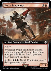 Magic: The Gathering Single - Universes Beyond: Fallout - Synth Eradicator (Extended Art) - FOIL Rare/0393 Lightly Played