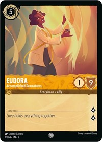 Disney Lorcana Single - Rise of The Floodborn - Eudora - Accomplished Seamstress (Foil) - Common/007 Lightly Played