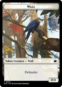 Magic: The Gathering Single - Bloomburrow - Wall // Intrepid Rabbit Double-Sided Token - FOIL Token/0004/0002 - Lightly Played