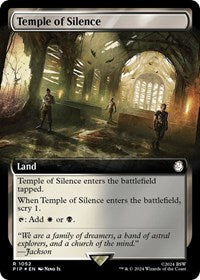 Magic: The Gathering Single - Universes Beyond: Fallout - Temple of Silence (Extended Art) (Surge Foil) - FOIL Rare/1052 Lightly Played