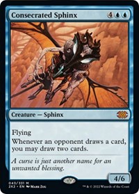 Magic: The Gathering Single - Double Masters 2022 - Consecrated Sphinx - Mythic/043 - Lightly Played