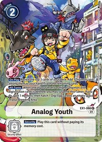 Digimon Single - Classic Collection - Analog Youth (Alternate Art) - Rare/EX1-066 Lightly Played