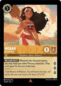 Disney Lorcana Single - First Chapter - Moana, Of Motunui  - Common/014 Lightly Played