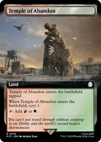 Magic: The Gathering Single - Universes Beyond: Fallout - Temple of Abandon (Extended Art) - FOIL Rare/0516 Lightly Played