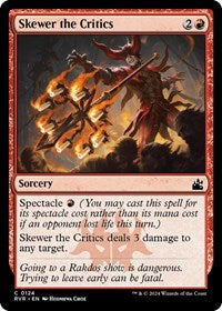 Magic: The Gathering Single - Ravnica Remastered - Skewer the Critics (Foil) - Common/0124 Lightly Played