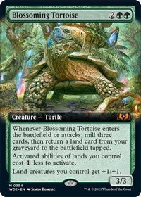 Magic: The Gathering Single - Wilds of Eldraine - Blossoming Tortoise (Extended Art) - FOIL Mythic/0027 Lightly Played