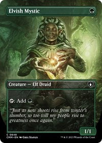 Magic: The Gathering Single - Commander Masters - Elvish Mystic (Borderless) - Common/0648 - Lightly Played