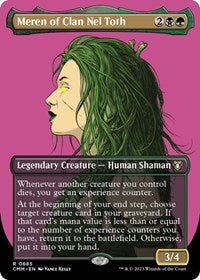 Magic: The Gathering Single - Commander Masters - Meren of Clan Nel Toth (Borderless) - FOIL Rare/0685 - Lightly Played