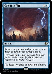 Magic: The Gathering - Commander Masters - Cyclonic Rift - Rare/0084 Lightly Played