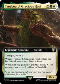 Magic: The Gathering Single - Commander: The Lord of the Rings: Tales of Middle-earth - Treebeard, Gracious Host (Extended Art) - Rare/0153 - Lightly Played