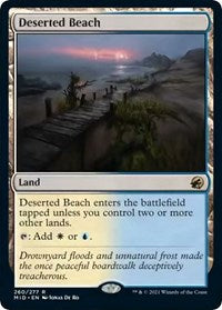 Magic: The Gathering Single - Innistrad: Midnight Hunt - Deserted Beach - Rare/260 Lightly Played