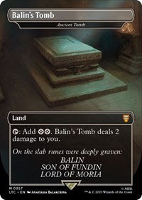 Magic: The Gathering Single - Commander: The Lord of the Rings: Tales of Middle-earth - Balin's Tomb - Ancient Tomb (Foil) - Mythic/0357 - Lightly Played