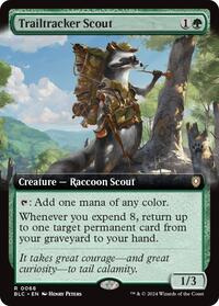 Magic: The Gathering Single - Commander: Bloomburrow - Trailtracker Scout (Extended Art) - Rare/0068 - Lightly Played